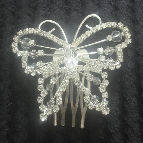 Butterfly rhinestone hair - rhinestone,