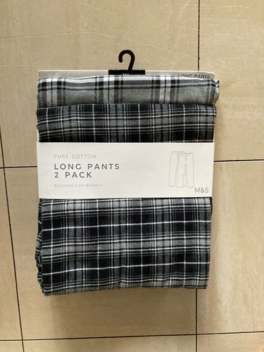 Mens 2pk long pants - m&s,