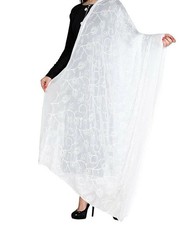 Dupatta Women Indian White