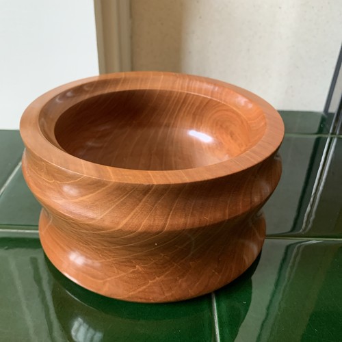Wood hand turned wooden - wood, bowl