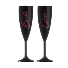 Champagne flute glass bride - champagne,