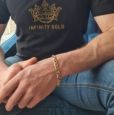 Mens 9mm curb bracelet 9ct - 9mm,