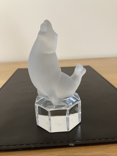 Goebel frosted glass sea lion - glass,