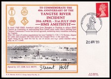 Lt.Cdr STUART HETT Signed Yangtse River Incident HMS Amethyst Marriott Cover