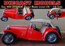 FRANKLIN MINT RED 1948 MG TC ROADSTER 1:24 SCALE MODEL CAR, A STUNNING REPLICA