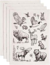 4PCS Wildlife Underglaze