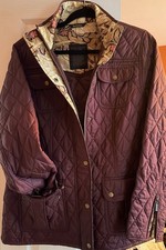 Barbour Women's Quilted Jacket Size 18 Bordeau Brown Lightweight