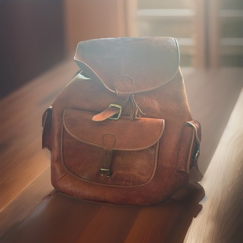 Vintage brown rust backpack - rust,