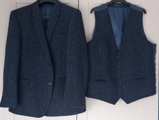 Harris Tweed Blue Herringbone