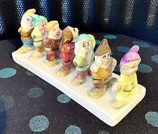 Vintage Disney Snow White & The Seven Dwarfs Ceramic Novelty Toast Rack Clover