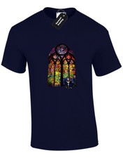 STAINED GLASS CHURCH BANKSY ART MENS T-SHIRT URBAN CLASSIC RETRO GRAFFITI TOP