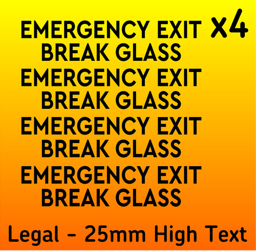 Emergency exit break glass - 4,