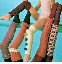 1867 LADY'S & GIRLS DK LEG WARMERS VINTAGE KNITTING PATTERNS COPY