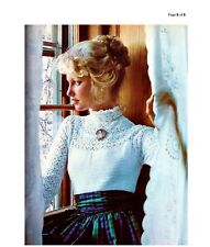 COPY VINTAGE CROCHET PATTERN Victorian style blouse cottn 20 Steampunk 31-38" 68