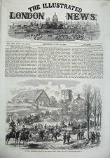 Old Antique Print 1866 War