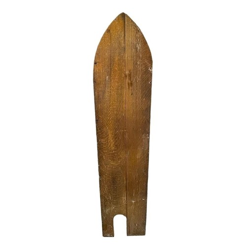 Antique gothic arch church pew - antique,