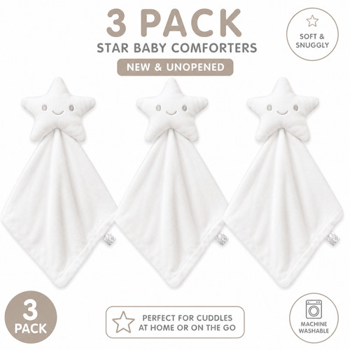 Matalan star baby comforter - 3x,