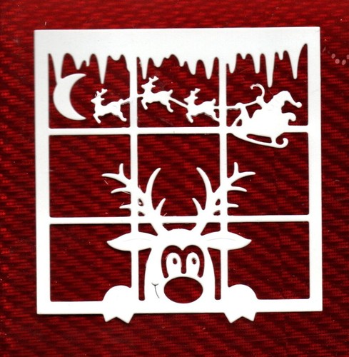 New deer santa window scene - deer,,