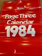 The Sun Page 3 Calendar 1984, Good Condition, Complete Calendar