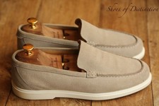 Loake Shoemaker Grey Suede Espadrilles Loafers Shoes Mens UK 8 US 9 EU 42