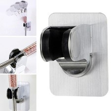 Adjustable Bracket Suction Shower Head Handset Holder Kit Bathroom Wall Mount