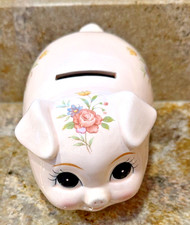 Piggy Bank Lefton Pink Pig