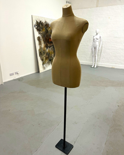 Beige female dress form - beige,