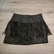 Mng black genuine real leather - black,