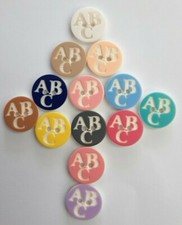 Baby buttons - ABC 14mm 2 hole button - 8 colours - Baby / children - Novelty
