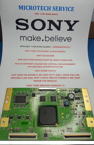Sony kdl32d3000 con service - sony, t.con