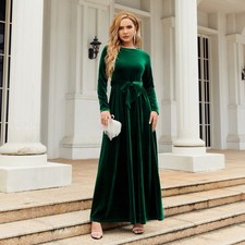 PROM Ladies Velvet Velour Maxi