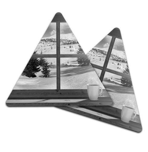 Triangle coaster bw - -,