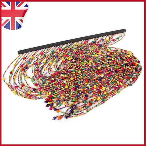 Wood bamboo beaded string - wood,