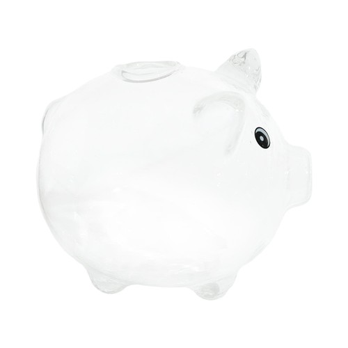 Glass pig piggy bank - pig,