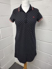 Fred Perry Black & White Polka Dot Polo Dress Short Sleeve. Size 10. PAC2006911
