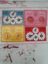 4 Bezique  Antique 1875 Thomas De La Rue Score Markers Scorers Card's