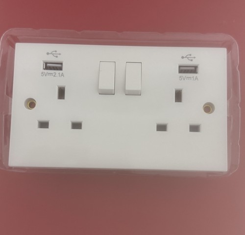 Double gang wall socket - double,