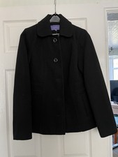 Women’s Black Pea Coat (Size