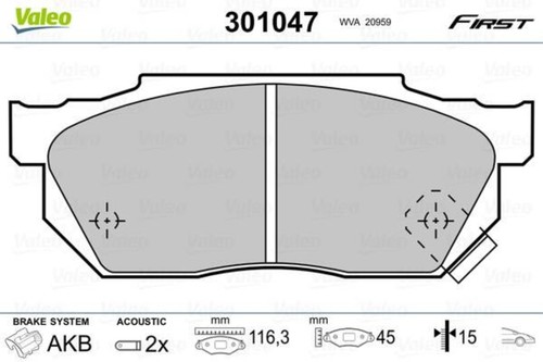 Front disc brake pad - disc,
