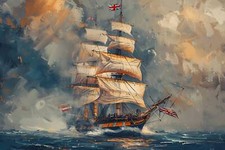 Hms Victory Sail Ship Seascape