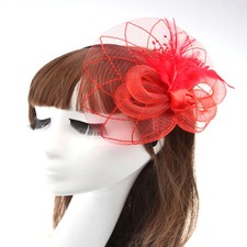 Beaded Feather Hair Fascinator