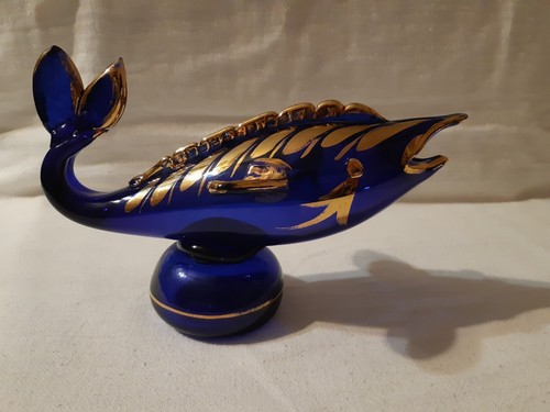 Bohemia cobalt blue with - blue, gold