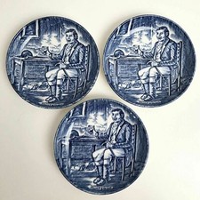 Set of 3 Vintage Unicorn Tableware Coasters/Pin Dishes Depicting a Huntsman