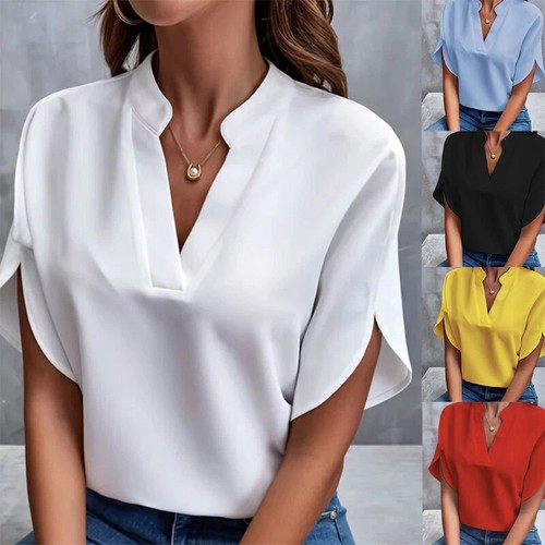 Ladies neck top summer - summer, short