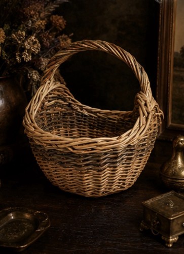 Vintage handwoven willow - vintage,