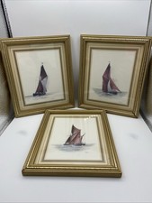 3 x Vintage Joel Kirk Sailing