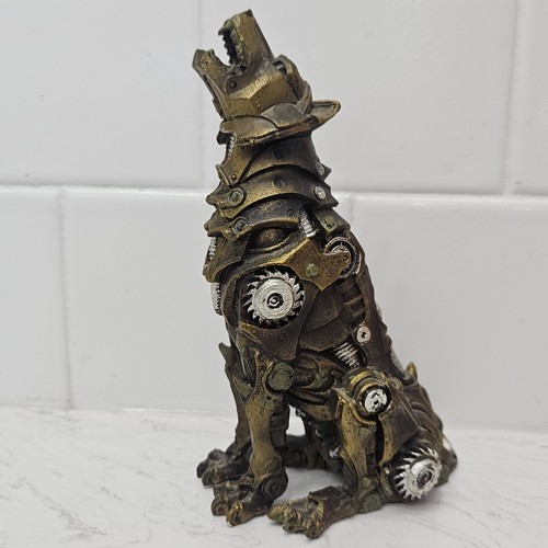 Steampunk wolf howling - wolf,