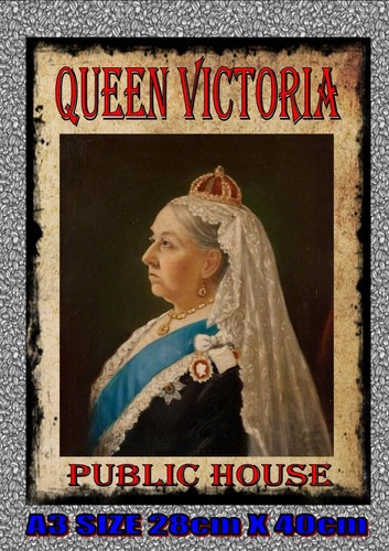 Queen victoria pub - queen, sign