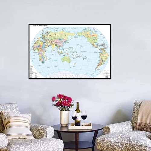 World map political art poster - world,