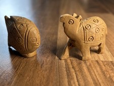 Vintage Wooden Carved Fish and